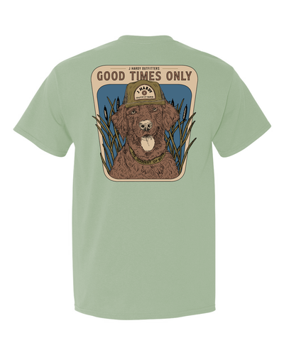 There's a reason they call them man's best friend. Our "Goodest of Boys" t-shirt celebrates the unwavering loyalty and companionship offered by a cherished canine companion.  This classic-fit tee features a charming illustration of a chocolate lab, a timeless symbol of the deep bond between a Southern gentleman and his dog.