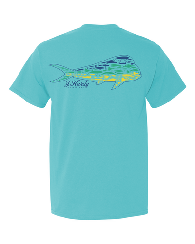 Channel your inner Southern gentleman with a touch of nautical flair in our "Mahi Lures" t-shirt. This classic-fit tee features a subtle yet sophisticated illustration of a mahi, showcasing your appreciation for the finer things in life, both on land and at sea.